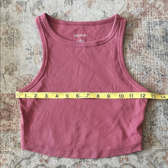 Wild Fable Dusty Pink Ribbed Crop Top - Picture 2 of 5